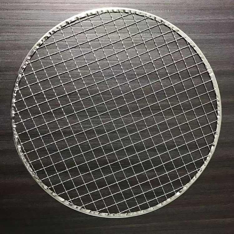 Round Disposable Crimped Barbecue Grill Mesh Sheet Single‑Use BBQ Wire Net for Camping Backyard Grilling