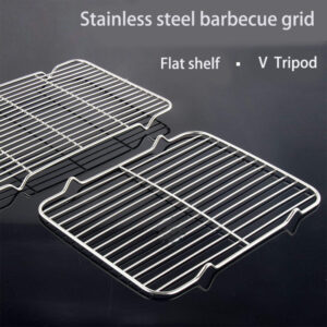 V‑Tripod Stainless Steel Barbecue Grill Grate Multi‑Purpose BBQ Cooking Mesh Rack