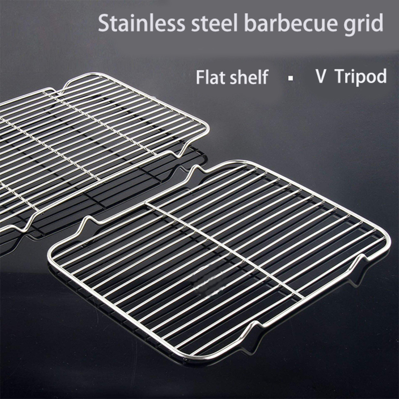 V‑Tripod Stainless Steel Barbecue Grill Grate Multi‑Purpose BBQ Cooking Mesh Rack