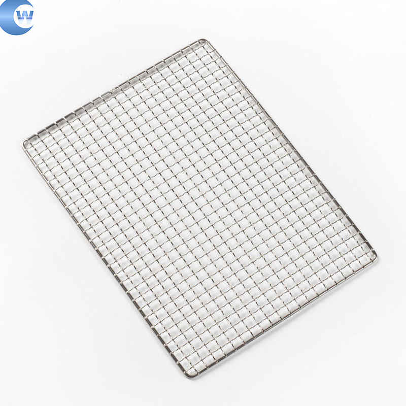 Factory Custom Square Crimped Stainless Steel BBQ Grill Mesh Woven Barbecue Net