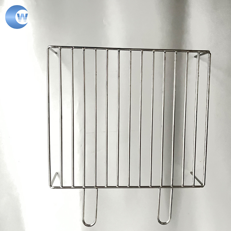 Stainless Steel BBQ Grill Rack With Side Handle Heavy Duty Barbecue Grilling Grid For Camping Outdoor Cooking